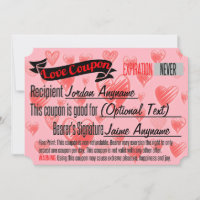 CUSTOM Love Coupon for BLANK
