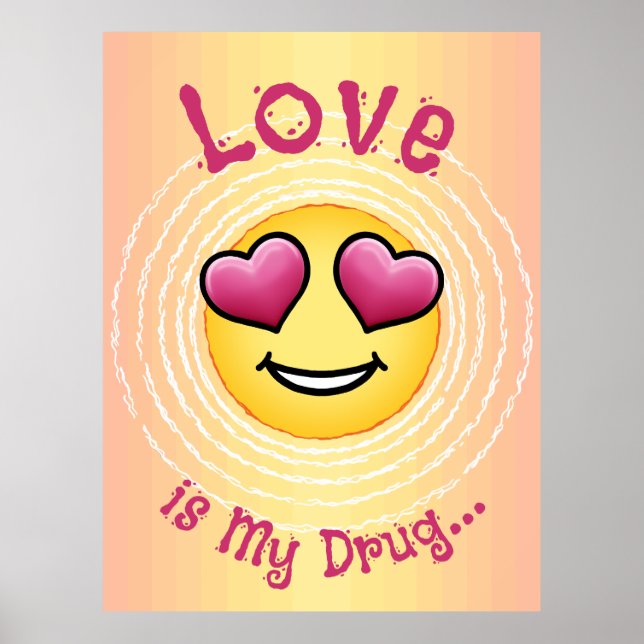Custom Love Eyes Emoji Poster (Front)