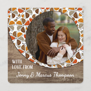 Custom Love For A Happy Thanksgiving Holiday Card