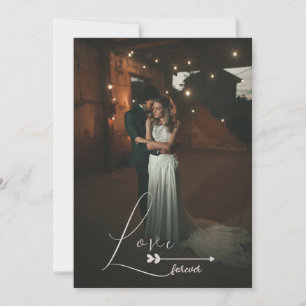 Custom Love Forever Photo Holiday Card
