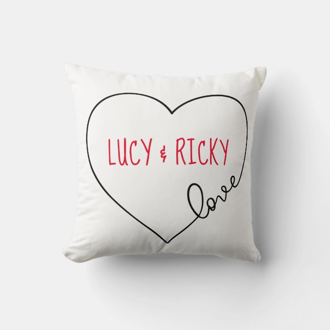 Custom Love Heart Cushion (Front)