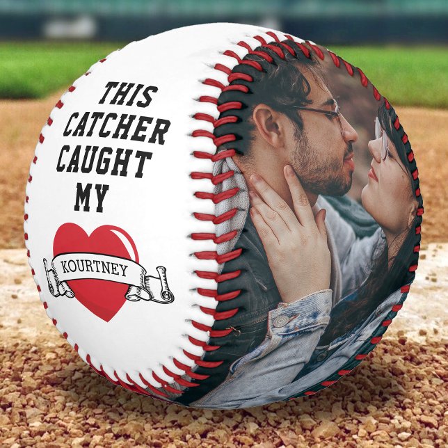 Custom Love Heart Photo Baseball (Creator Uploaded)