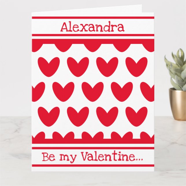 Custom Love Heart Valentine's Day Card (Small Plant)