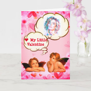 Custom LOVE MY LITTLE VALENTINE Cherub Angels Card