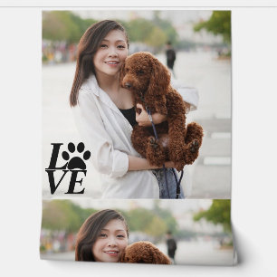 Custom LOVE Paw Print Wallpaper For True Dog Lover