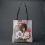 Custom LOVE Personalised Two Photo Tote Bag<br><div class="desc">Custom Personalised Photo bag from Ricaso - add your own two photographs to this unique gift idea with bold LOVE typography detail.</div>