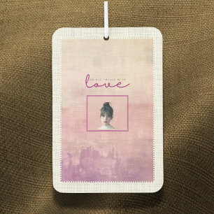 Custom Love Script Heather & Dusk Poet Car Air Freshener