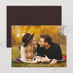 Custom Love Script Photo  Postcard