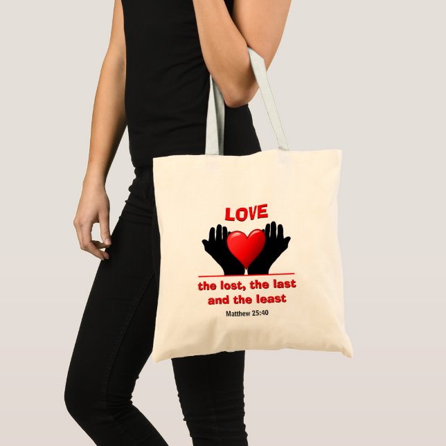 Custom LOVE THE LOST Inspirational Christian Tote  (Front (Product))