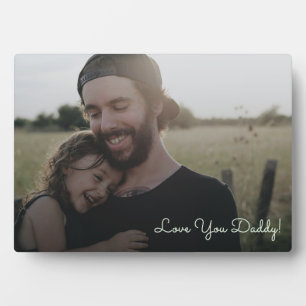 Custom Love You Daddy Father Daughter Photo Plaque