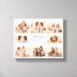 Custom Love You Grandma Grandkids Photo Collage Canvas Print<br><div class="desc">Love you Grandma! Beautiful modern family photo collage gift for a beloved grandmother combines whimsical handwritten script with modern typography and layout. Fill this custom canvas print with 8 favourite family photos of grandchildren,  weddings and other life events and bring a smile to grandma's face for years to come.</div>
