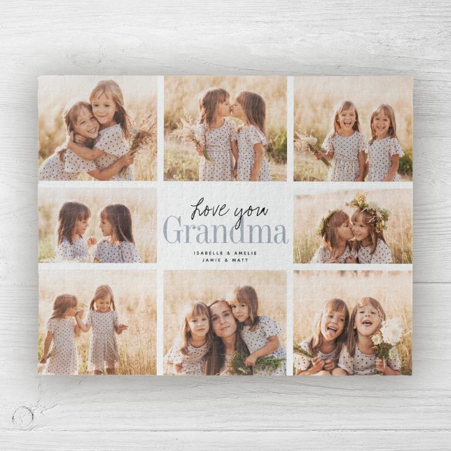 Custom Love You Grandma Grandkids Photo Collage Jigsaw Puzzle (Creator Uploaded)