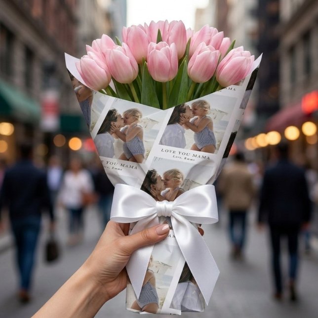 Custom Love You Mama Photo | Personalized Wrapping Paper (Creator Uploaded)