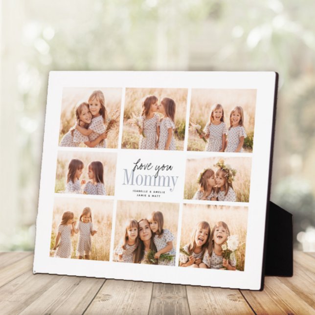 Custom Love You Mummy Mothers Day Photo Collage Plaque (Creator Uploaded)