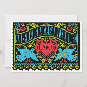 Custom Lovebirds Papel Picado Banner Invitation