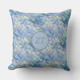 Custom Lovely Pastel Blue & Purple Cushion