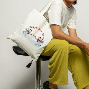 Custom Lovely Snowman Tote Bag