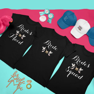 Custom Lovey Dovey Batchelorette Bride Script T-Shirt