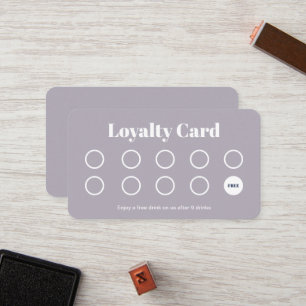Custom Loyalty Card - Simple Lavender and White