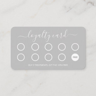 Custom Loyalty Card Simple Script Black and White