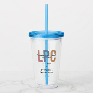 Custom LPC Licensed Professional Counsellor Acrylic Tumbler