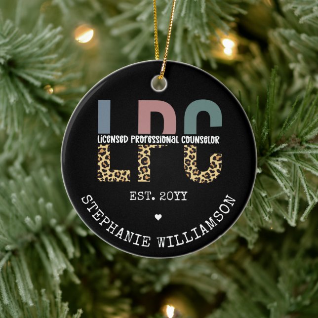 Custom LPC Licensed Professional Counsellor Gift Ceramic Tree Decoration (Tree)