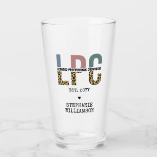 Custom LPC Licensed Professional Counsellor Gift Glass