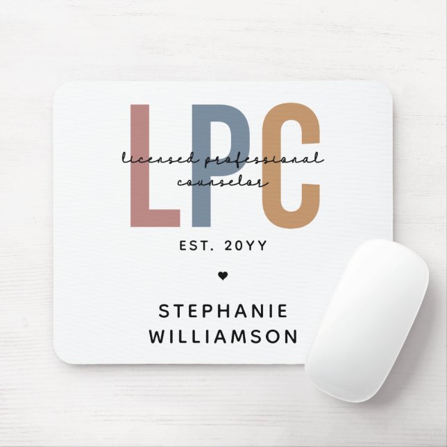 Custom LPC Licensed Professional Counsellor Mouse Pad (With Mouse)