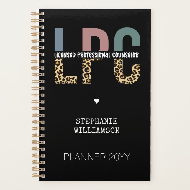 Custom LPC Licensed Professional Counsellor  Planner (Front)