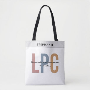 Custom LPC Licensed Professional Counsellor Tote Bag
