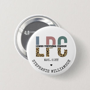Custom LPC Licensed Professional Counselor Gift 6 Cm Round Badge