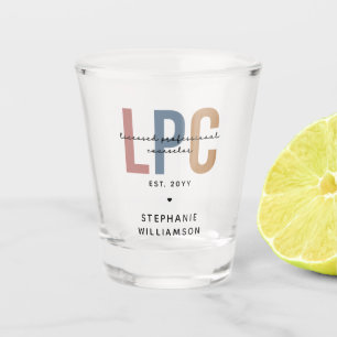 Custom LPC Licensed Professional Counselor Shot Glass