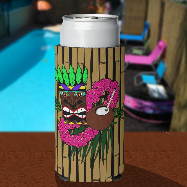 Custom Luau Birthday Party Theme Seltzer Can Cooler (Creator Uploaded)