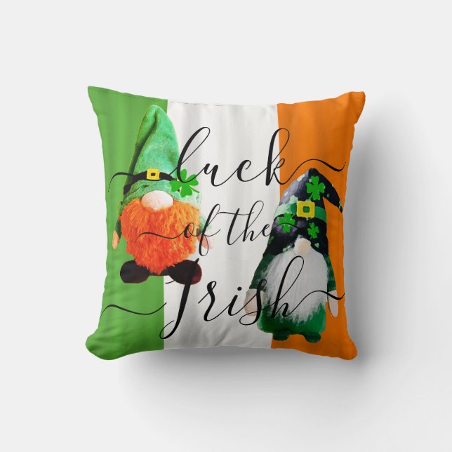 Custom LUCK OF THE IRISH St Patrick Day Decoration Cushion (Front)
