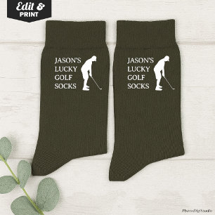 Custom Lucky Golf Socks, Birthday Christmas Fun Socks