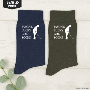 Custom Lucky Golf Socks, Birthday Christmas Fun Socks