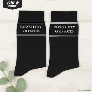 Custom Lucky Golf Socks, Golfer Christmas Birthday Socks