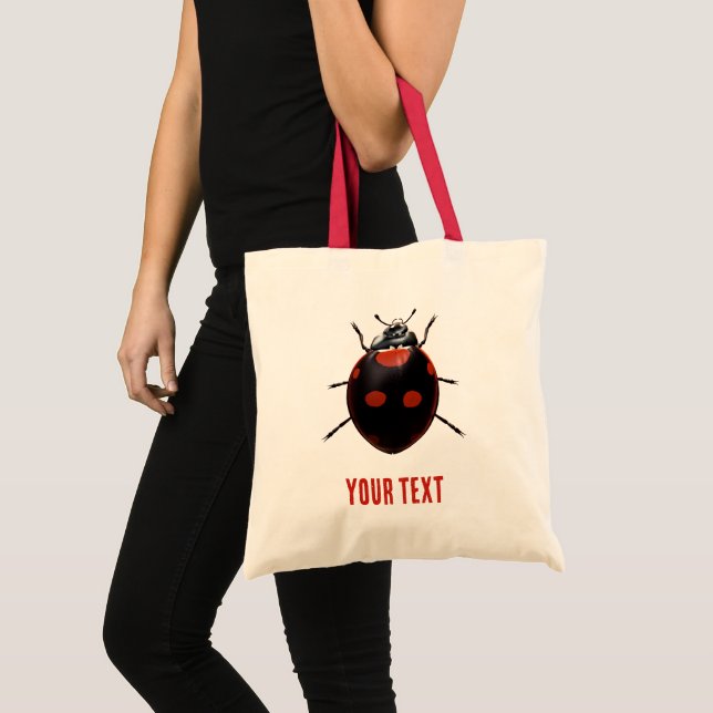 Custom Lucky Ladybug Tote Bag (Front (Product))