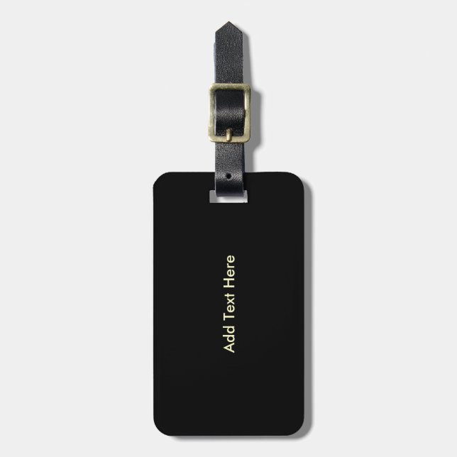 Custom  Luggage Tag (Black) (Front Vertical)