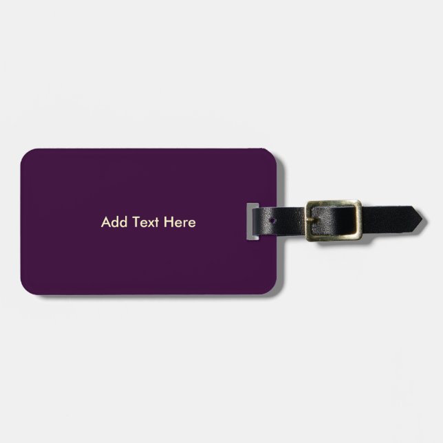 Custom  Luggage Tag (Purple) (Front Horizontal)