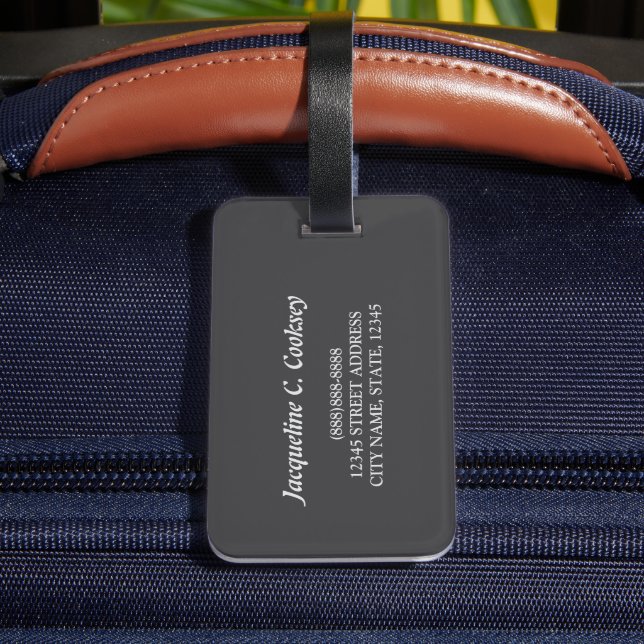 Custom Luggage Tag with Personalised (Back Insitu 4)