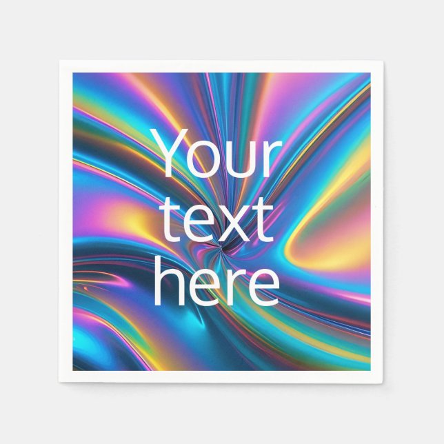 Custom luminous, change text /photo Party –  Napkin (Front)
