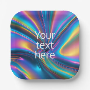 Custom luminous, change text /photo Party – Paper Plate