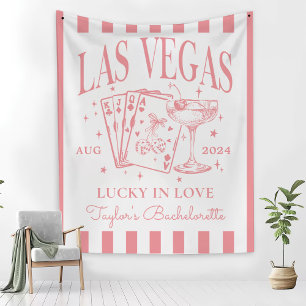 Custom Luxe Las Vegas Bachelorette Party Banner Tapestry
