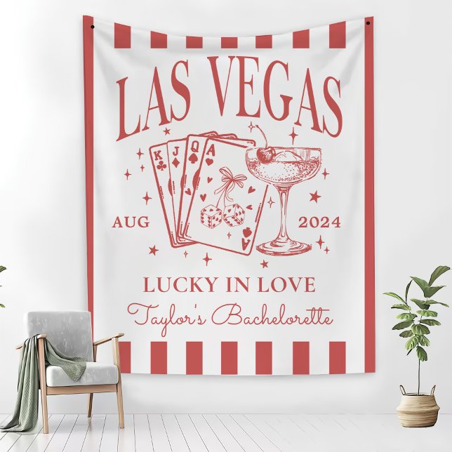 Custom Luxe Las Vegas Bachelorette Party Banner Tapestry (Creator Uploaded)