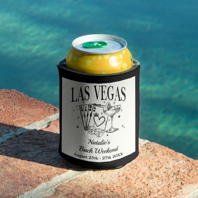 Custom Luxe Las Vegas Bachelorette Party Can Cooler (In Situ Pool)