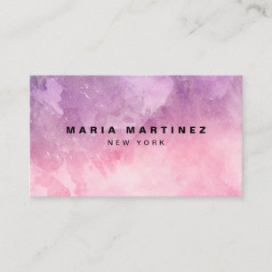 Custom Luxury Boutique Watercolor Pink Business Card