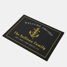 Custom Luxury Gold Yacht Captain Welcome Aboard