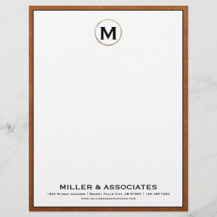 Custom Luxury Monogram Business Letterhead