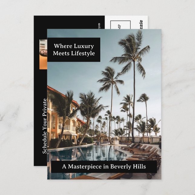 Custom Luxury Real Estate  Postcard (Front/Back)